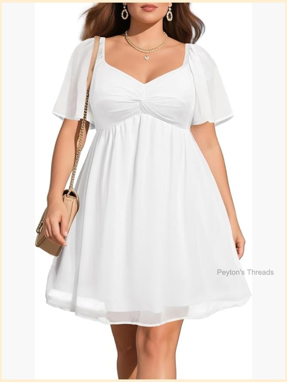 Plus Size Graduation Chiffon A-Line Short Dress Sweetheart Neckline Ruffle